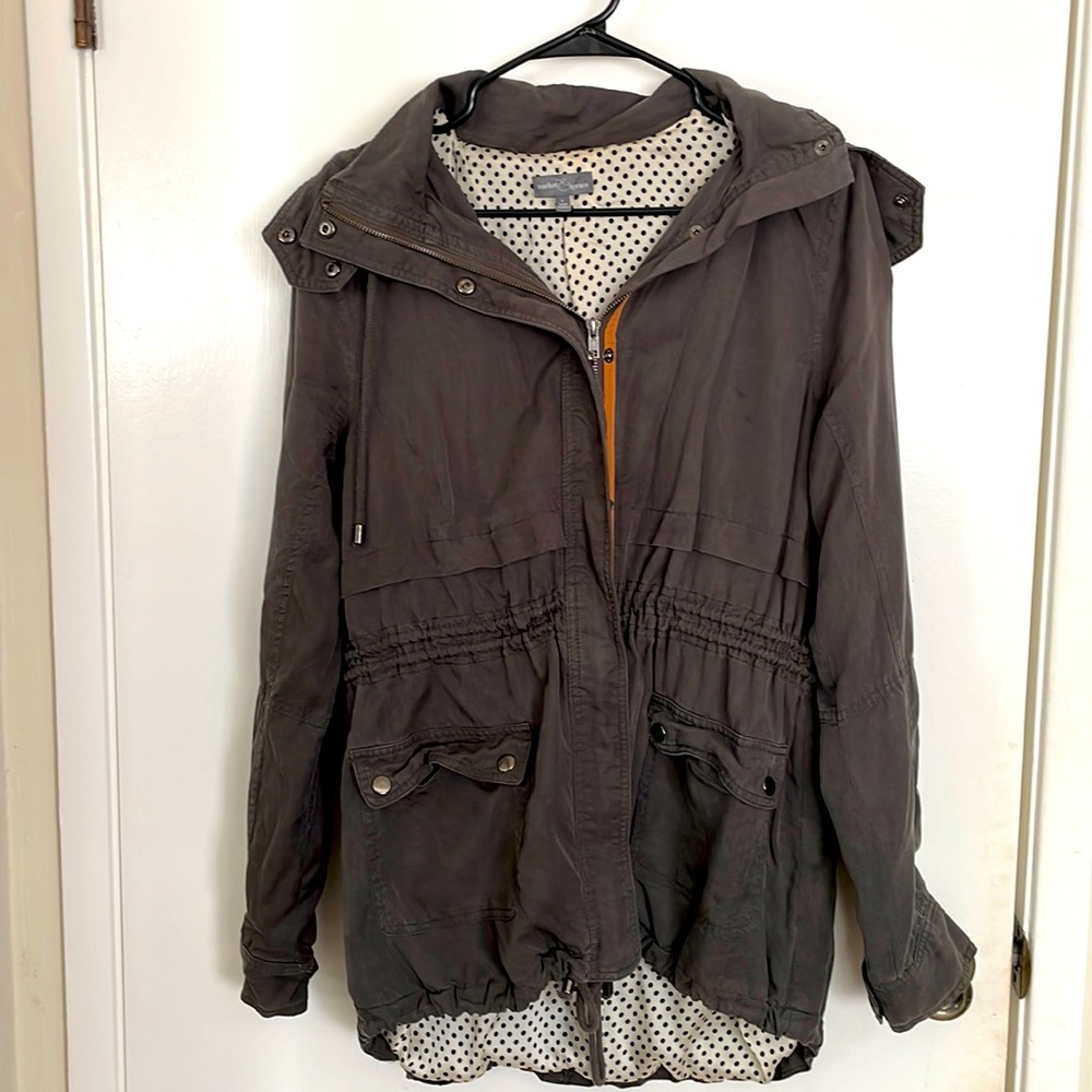 Market & Spruce Angelo Cargo Anorak Jacket - Olive Green